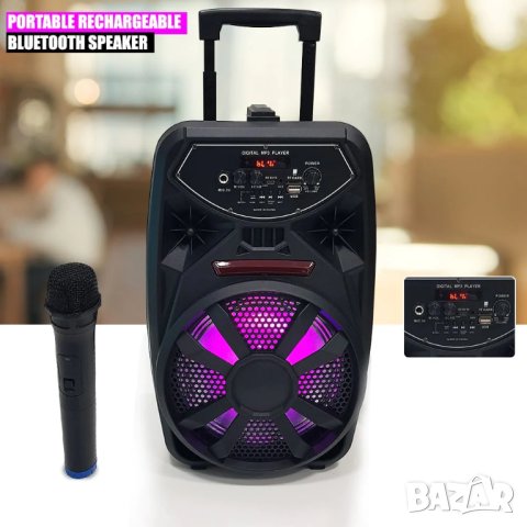 Караоке тонколона с Bluetooth PK-09l 8'' и безжичен микрофон, снимка 2 - Тонколони - 43831780