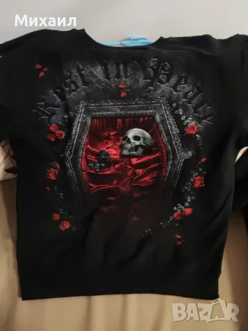 Spiral Direct - Rest in Peace - Laceup Sleeve Gothic Top

, снимка 4 - Суичъри - 49341211