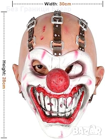 Нова Хорър клоун маска за Хелоуин, сцена, клубни събития парти костюм карнавал, снимка 4 - Други - 51903894