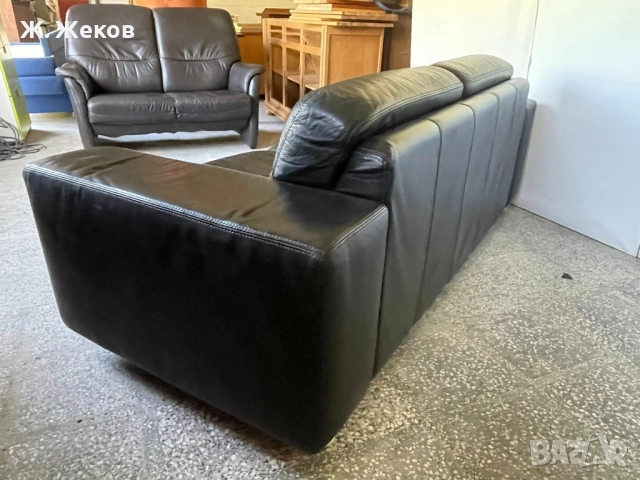 Кожен диван, снимка 3 - Дивани и мека мебел - 52110074