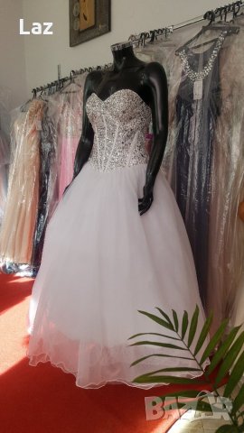 сватбена булчинска рокля с кристали по поръчка, снимка 5 - Сватбени рокли - 26679084