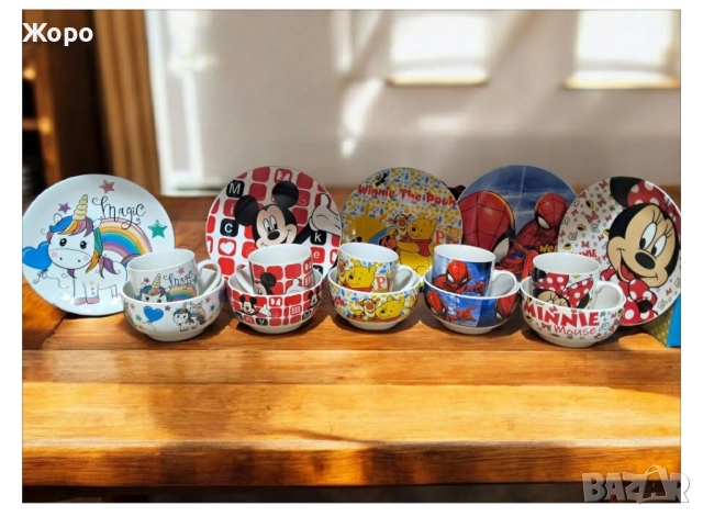 Детски порцеланов сервиз за хранене , 3 части различни фигури , снимка 2 - Сервизи - 52525590