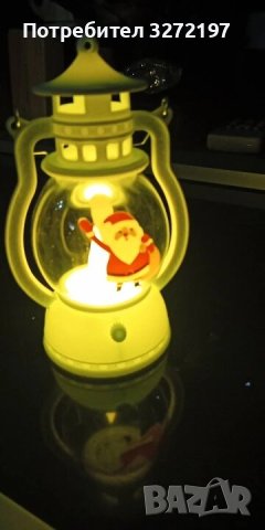 LED лампа, Фенер на Дядо Коледа, снимка 3 - Настолни лампи - 43351303