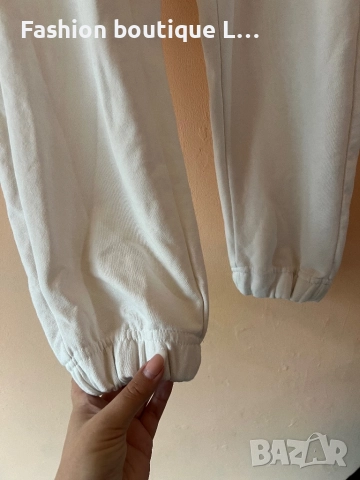 Бяла спортна долница с ластик и джобове М размер, снимка 4 - Спортни екипи - 52826679