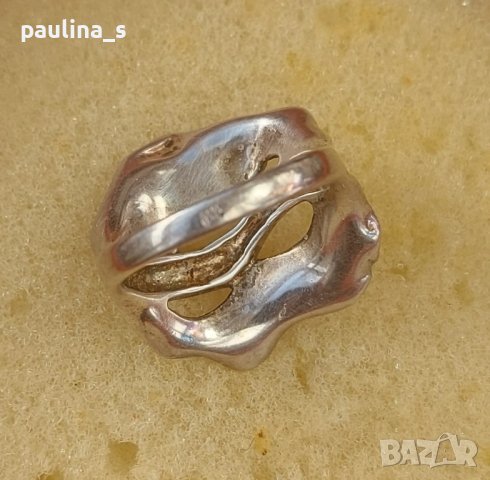 Масивен дизайнерски сребърен пръстен проба 925 и Житен клас , снимка 5 - Пръстени - 42988584