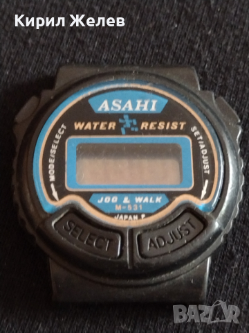 Стар модел електронен часовник ASAHI WATER RESIST КОЛЕКЦИОНЕРСКИ от соца - 26987, снимка 2 - Мъжки - 36549104