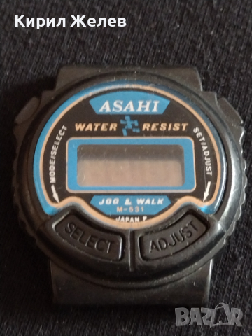 Стар модел електронен часовник ASAHI WATER RESIST КОЛЕКЦИОНЕРСКИ от соца - 26987, снимка 2 - Мъжки - 36549104