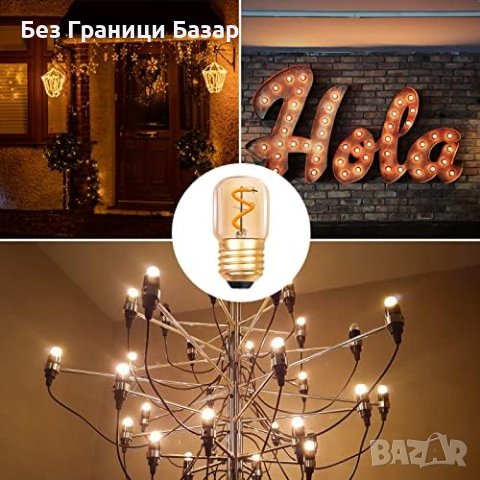 Нов комплект 2 броя LED крушки с мини спираловиден филамент Дом, снимка 8 - Крушки - 43177510