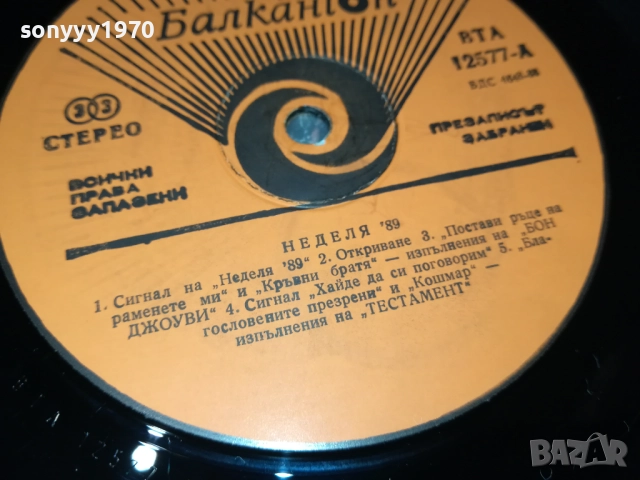 НЕДЕЛЯ 89 2909251834, снимка 18 - Грамофонни плочи - 51881561