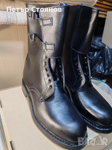 Италиански военни кубинки от естествена кожа Davos р-р 46, снимка 3 - Мъжки боти - 52945043
