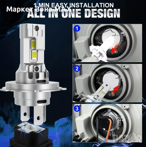 Виж всичко ясно: XSTORM H4 / H7 - LED 6500K, 800% по-ярки!, снимка 9 - Аксесоари и консумативи - 52867960