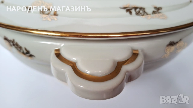LIMOGES - D.R.B - Антикварен френски порцелан терин Много голям съд за топло сервиране супник сервиз, снимка 13 - Други ценни предмети - 53261159