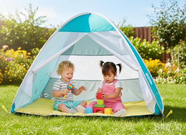 Сгъваема палатка за деца с UV защита pop up с подложка за плаж къмпинг градина