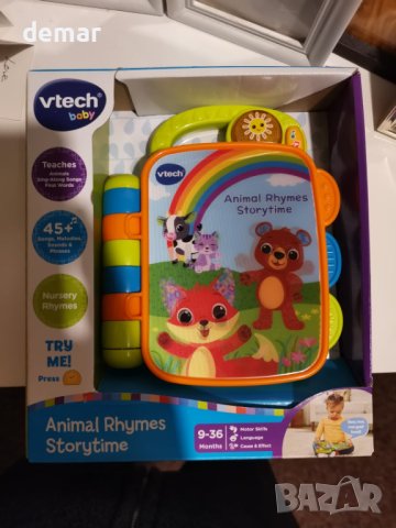 VTech Baby Интерактивна бебешка книжка със светещ бутон, звуци и мелодии /нарушена опаковка/, снимка 7 - Образователни игри - 43764358