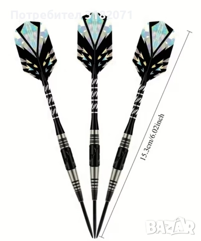 90% tungsten професионални стрели за дартс,23гр., снимка 4 - Дартс - 52978396