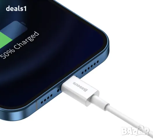 Baseus CALYS-A02 Кабел за зареждане Lightning 2.4A 1M, снимка 13 - Аксесоари за Apple - 49738380