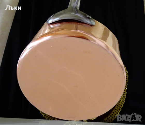 Медна тенджера 1 л.,чиста червена мед. , снимка 8 - Антикварни и старинни предмети - 52553355