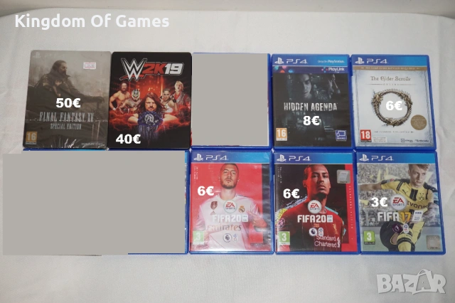Игри за PS4 Final Fantasy XV/W2K19/Hidden Agenda/The Elder Scrolls/FIFA 20/FIFA 17