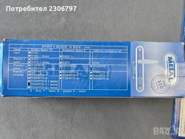 ДРЪЖКА ЗА ВРАТА METAL МИРЕЛА 2, снимка 2 - Железария - 53350566