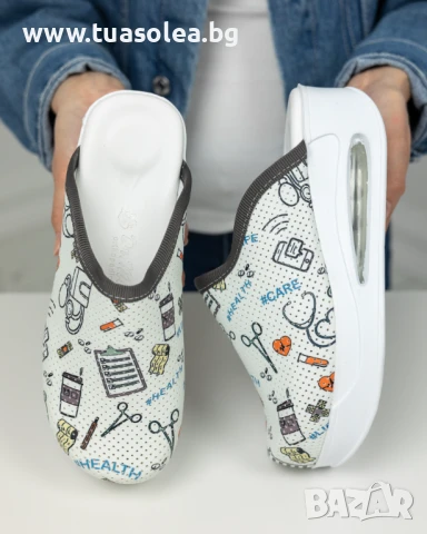 🥁 Намаление - Дамско анатомично медицинско сабо на платформа | Марка Tuasolea, снимка 1