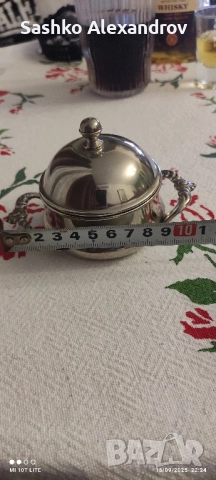 Посребрена купа за масло - Италия, снимка 9 - Други ценни предмети - 52390960