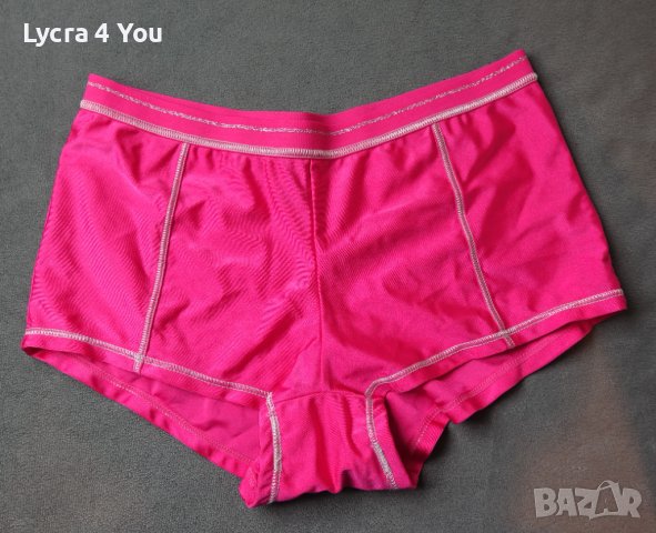 Booty hot shorts L супер лъскави, розови дамски боксерки от ликра, снимка 5 - Бельо - 43290415