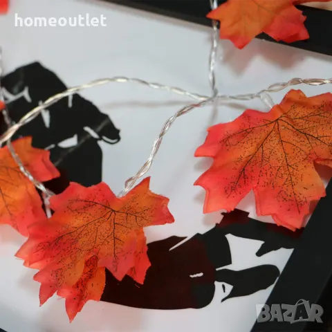 LED лампички - есенни листа, снимка 5 - Лед осветление - 47677025