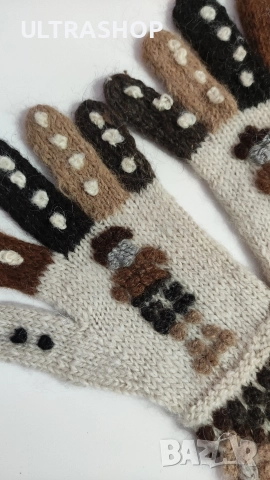 Уникални Дамски вълнени ръкавици , снимка 5 - Ръкавици - 52818511