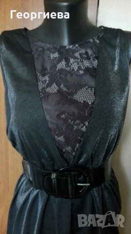 Чисто нова рокля в черно и сребристо ПРОМОЦИЯ 🍀👗S,M,L🍀👗 арт.376, снимка 1 - Рокли - 28075649