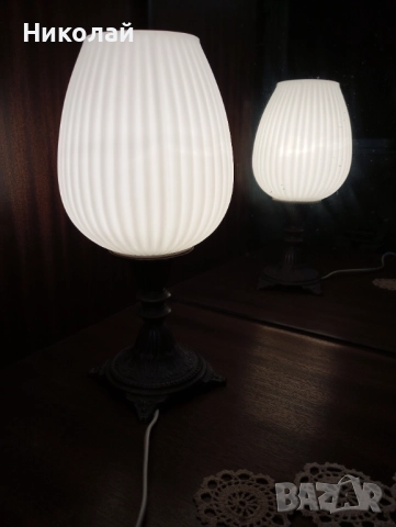 Ретро бронзова лампа, снимка 10 - Антикварни и старинни предмети - 52188146