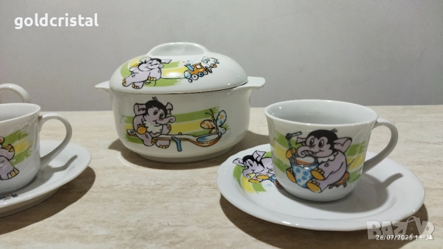 български порцелан детски комплект за хранене 