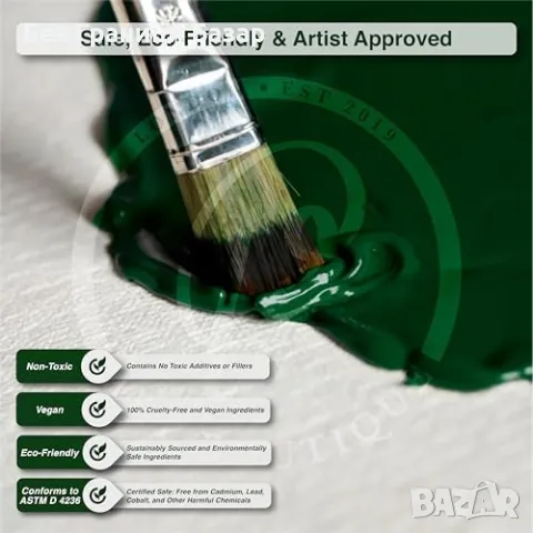 Нов Комплект маслени бои 9 цвята – Висок пигмент, Бързосъхнещи Дълготрайни, снимка 3 - Други - 49377799