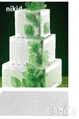 Есенно листо листа есенни дантела силиконов килим молд форма украса торта с фондан шоколад гъмпейст, снимка 5 - Форми - 38195902