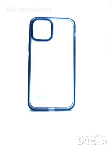 Калъф силикон прозрачен / Лилава рамка / за iPhone 15 Plus 6.7 Баркод : 3128612