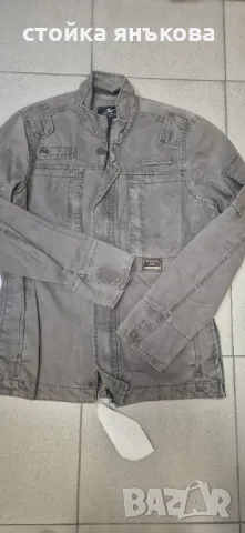 Мъжко тънко спортно елегантно яке, бежово кафяв цвят, снимка 6 - Якета - 49748176