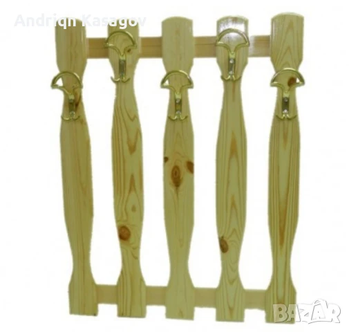 дървени закачалки за стена 