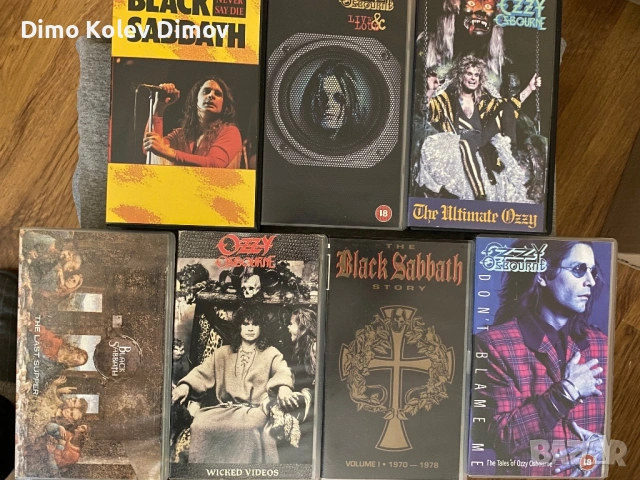 Ozzy Osbourne  BLACK SABBATH VHS Колекция Видеокасети. Оригинали!