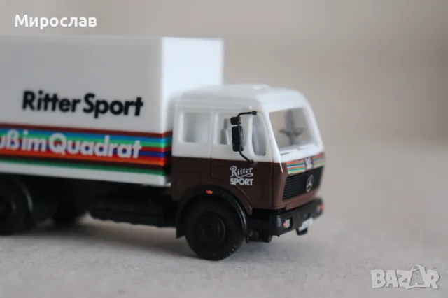 HERPA  1:87 H0 MERCEDES BENZ КАМИОН TIR МОДЕЛ КОЛИЧКА, снимка 6 - Колекции - 49651099