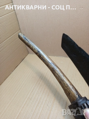 Соц Стар Ръчно Кован Дърводелски Инструмент Брадва Кривица. НОМЕР 503., снимка 10 - Антикварни и старинни предмети - 53446102