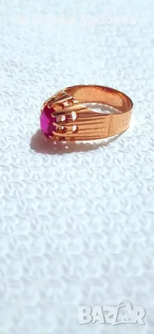 СССР златен пръстен проба 583, снимка 6 - Пръстени - 48707356