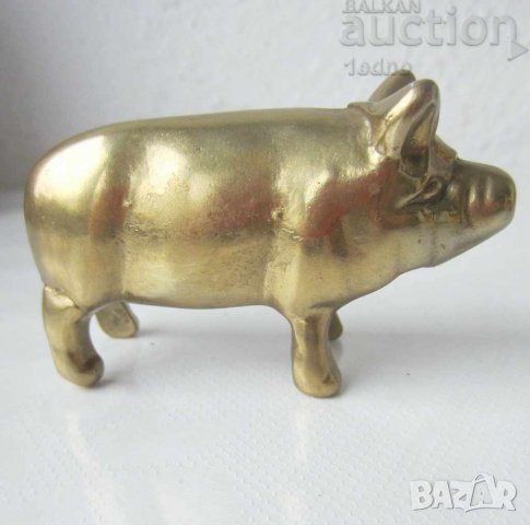 ПРАСЕ СВИНЯ бронз / месинг ФИГУРА СТАТУЕТКА метал, халба, солница, трите прасенца