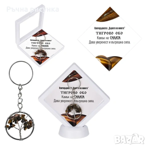 Ключодържател с камък и в рамка, снимка 10 - Декорация за дома - 53493301