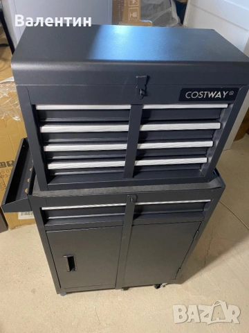 Количка 2 в 1 с кутия за инструменти COSTWAY, снимка 8 - Други инструменти - 53393869