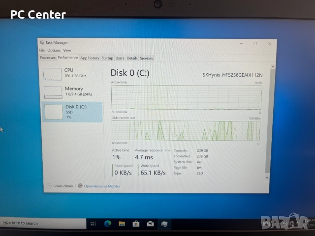 Лаптоп Lenovo ThinkPad L14, AMD Ryzen 5 4500U, 8GB ram, снимка 5 - Лаптопи за работа - 51811210