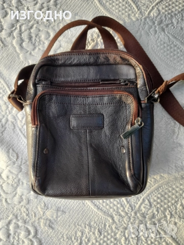 КОЛЕДНО 29 ЛЕВА МЪЖКА ЧАНТИЧКА ОТ ЕСТЕСТВЕНА КОЖА 