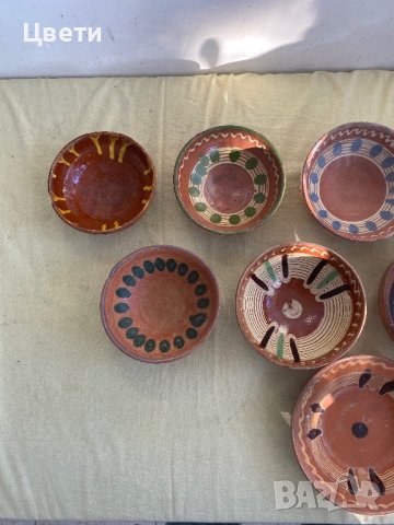 Стари керамични купички - 9 броя , снимка 4 - Антикварни и старинни предмети - 43923643