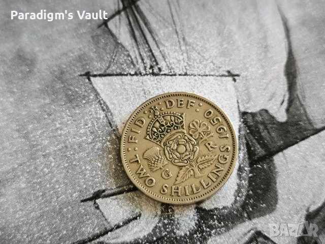Монета - Великобритания - 2 шилинга | 1950г., снимка 1 - Нумизматика и бонистика - 43468257