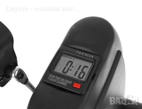 Мини велоергометър с LCD дисплей, колело за раздвижване и рехабилитация, черен, снимка 8 - Други - 52560917