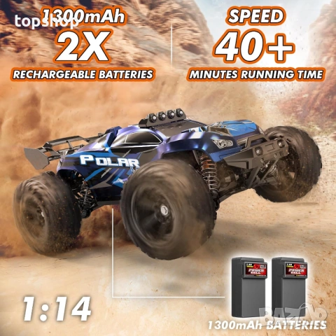 Мощна 4WD Количка Woquma 40кмч Мащаб 1 към 14 Пълен комплект с 2 комплекта гуми  , снимка 2 - Коли, камиони, мотори, писти - 53206072