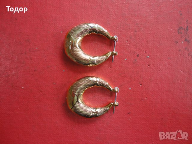 Позлатени обеци обици , снимка 4 - Обеци - 43926235